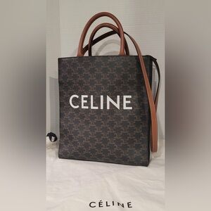 Authentic Celine Black and Brown Monogram Tote